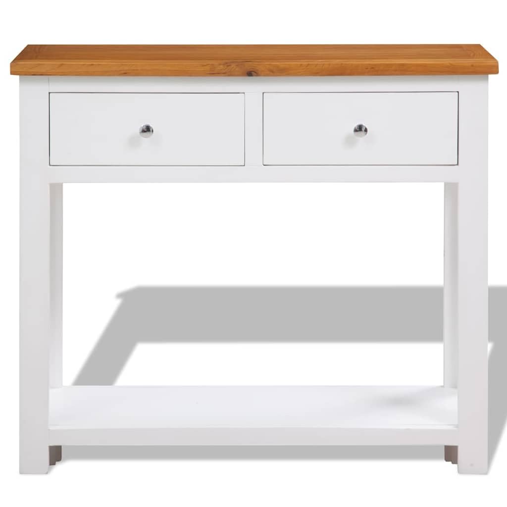 Solid Oak Wood Console Table E1947