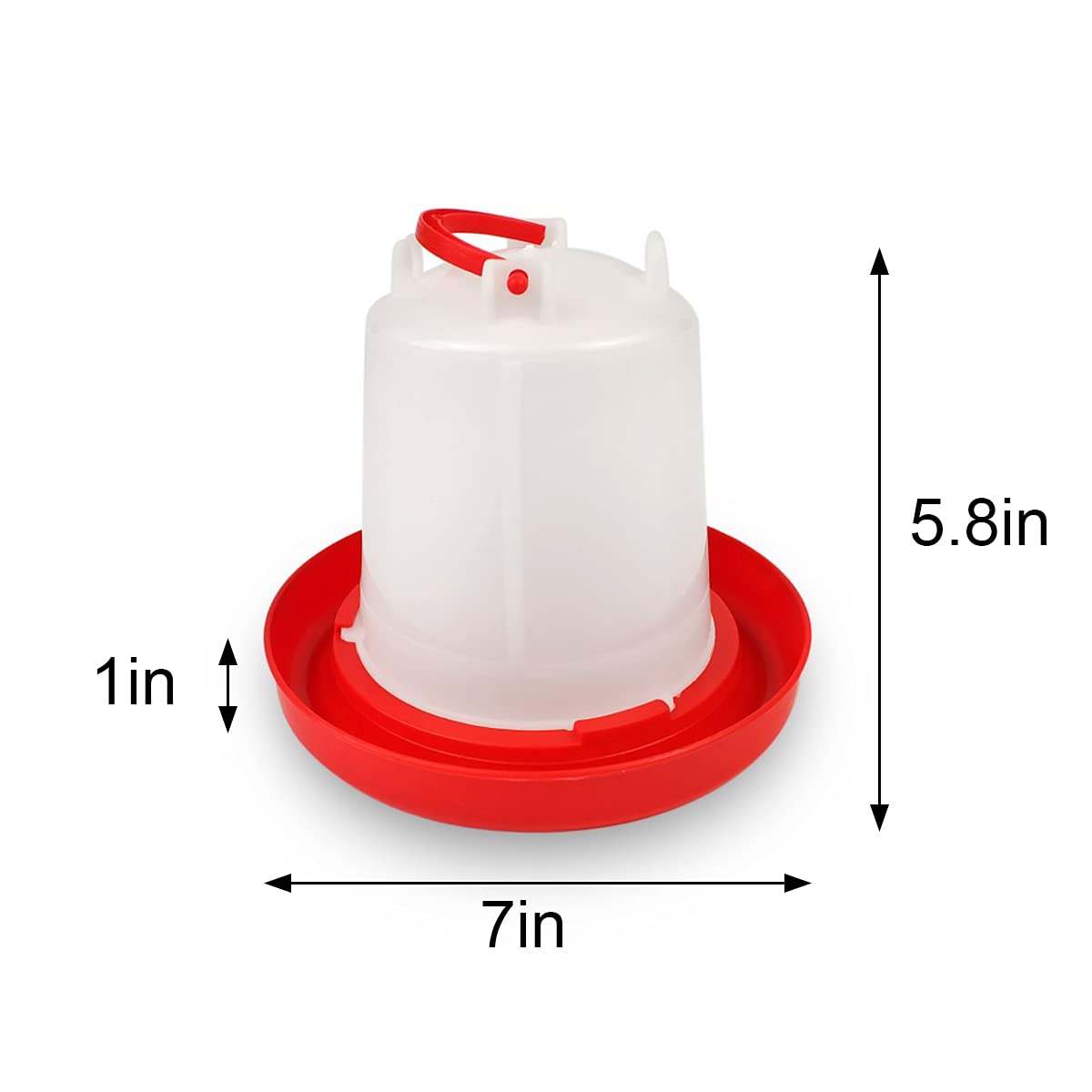 4 Pack 1 L Plastic Poultry Waterer A483591