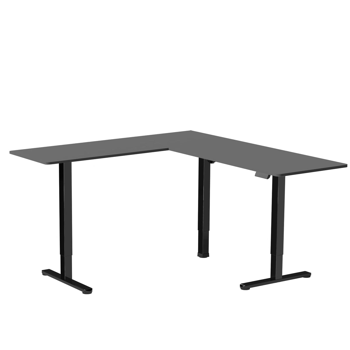 Black 75 x 63 in Corner Standing Desk P27235