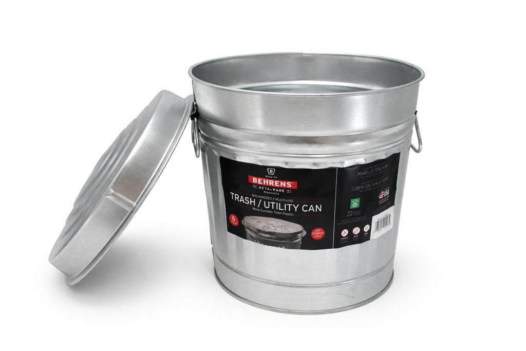 6 Gallon Galvanized Trash Can Q14103