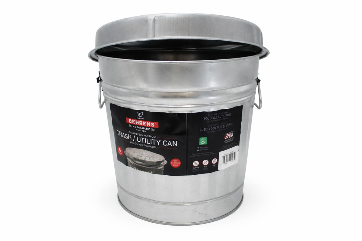6 Gallon Galvanized Trash Can Q14103