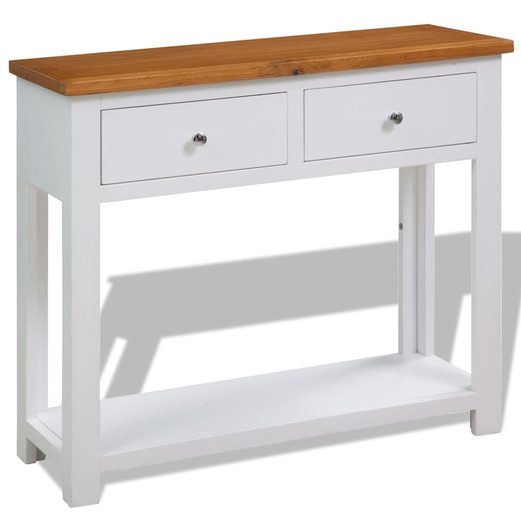 Solid Oak Wood Console Table E1947
