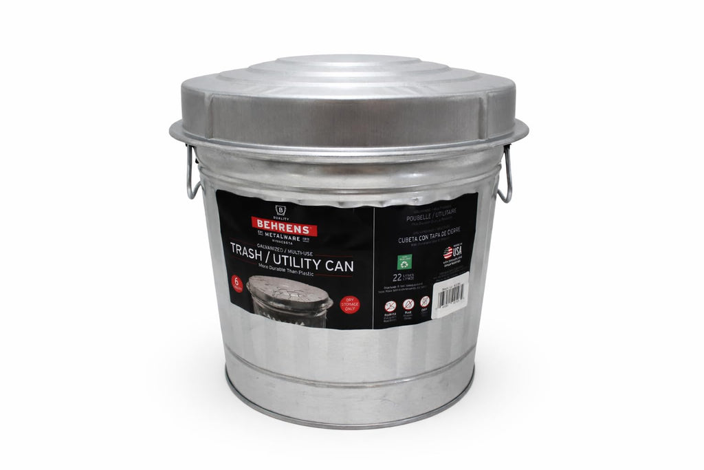6 Gallon Galvanized Trash Can Q14103