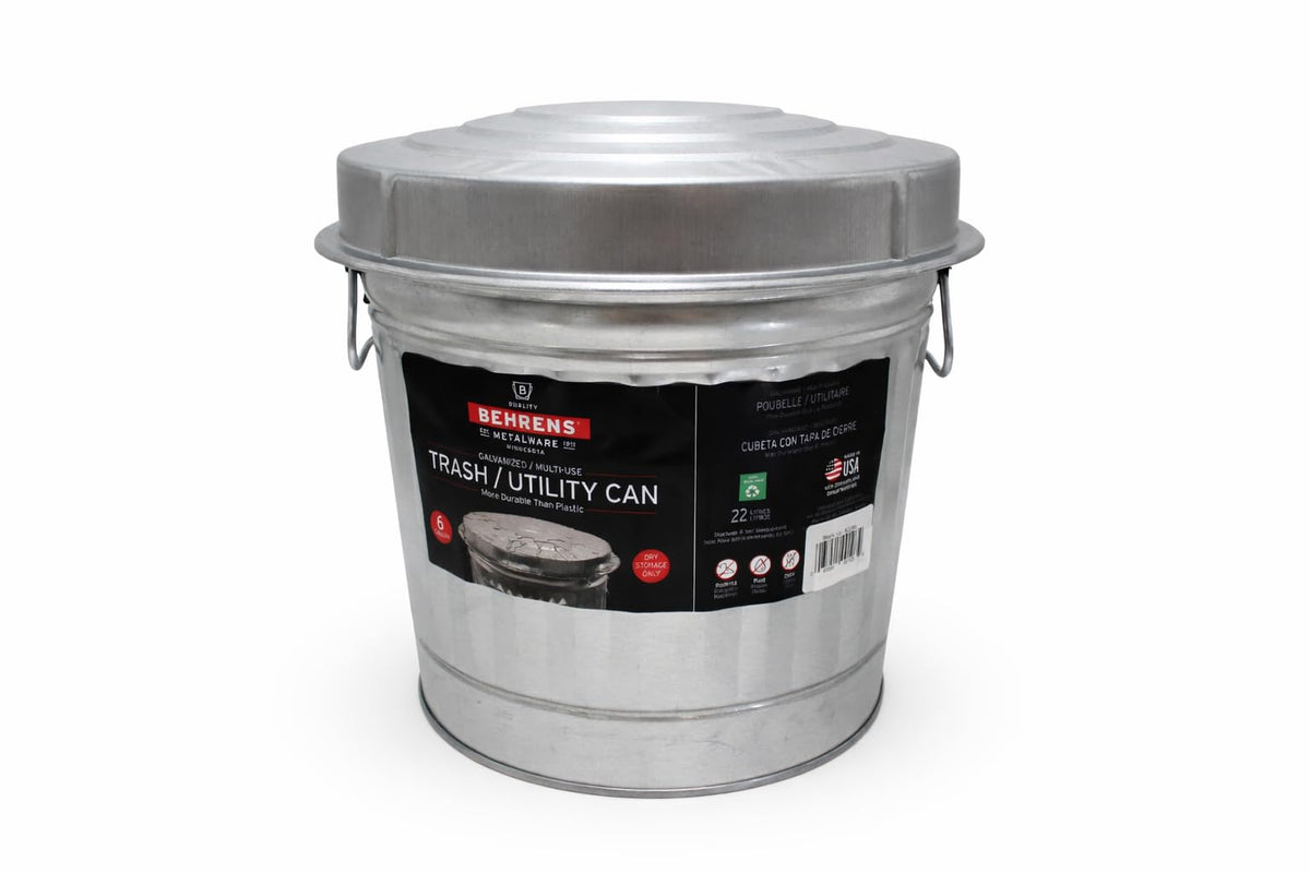 6 Gallon Galvanized Trash Can Q14103