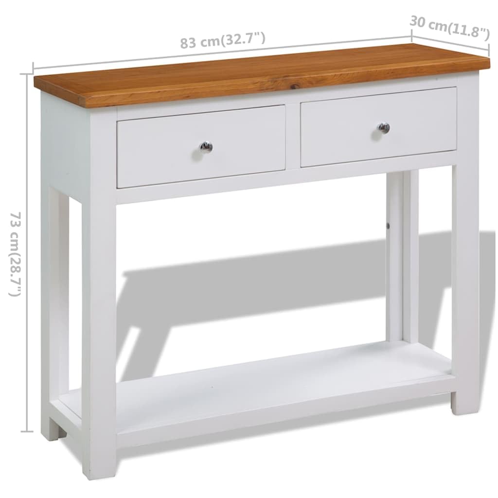 Solid Oak Wood Console Table E1947