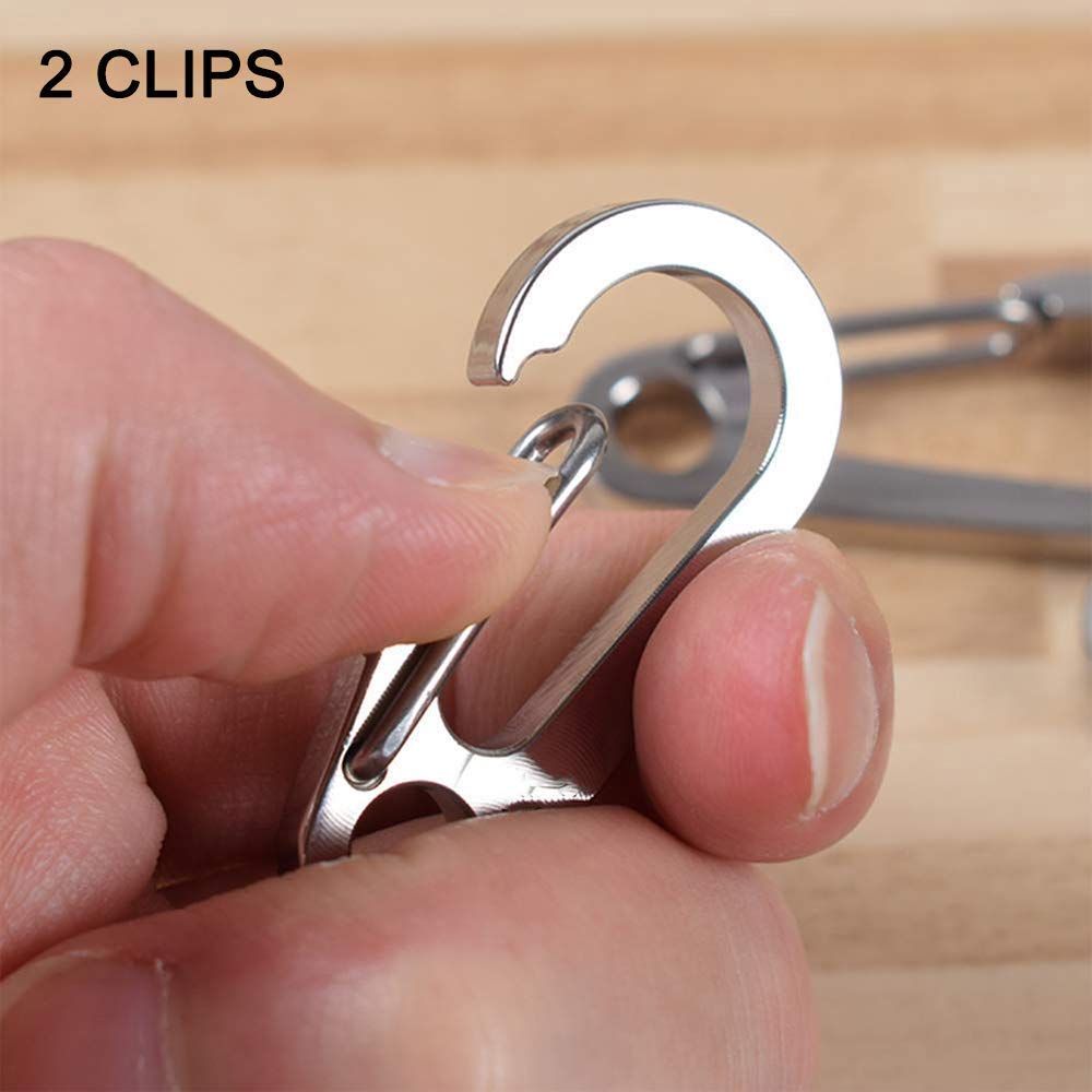 2 Pack Stainless Steel Dog Tag Clips I81590
