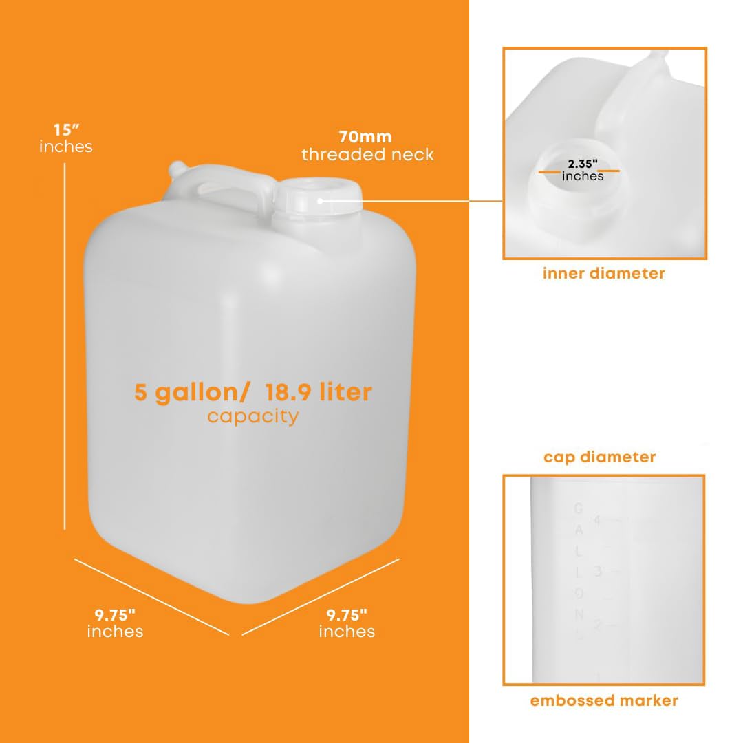 5 Gallon White Water Container B921672