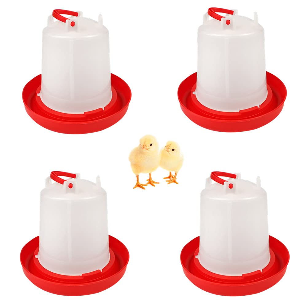 4 Pack 1 L Plastic Poultry Waterer A483591