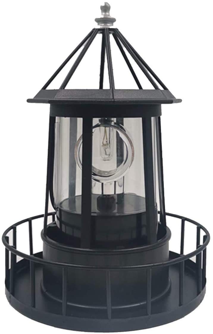 Black Waterproof Solar Outdoor Hanging Lighthouse Lamp U521581
