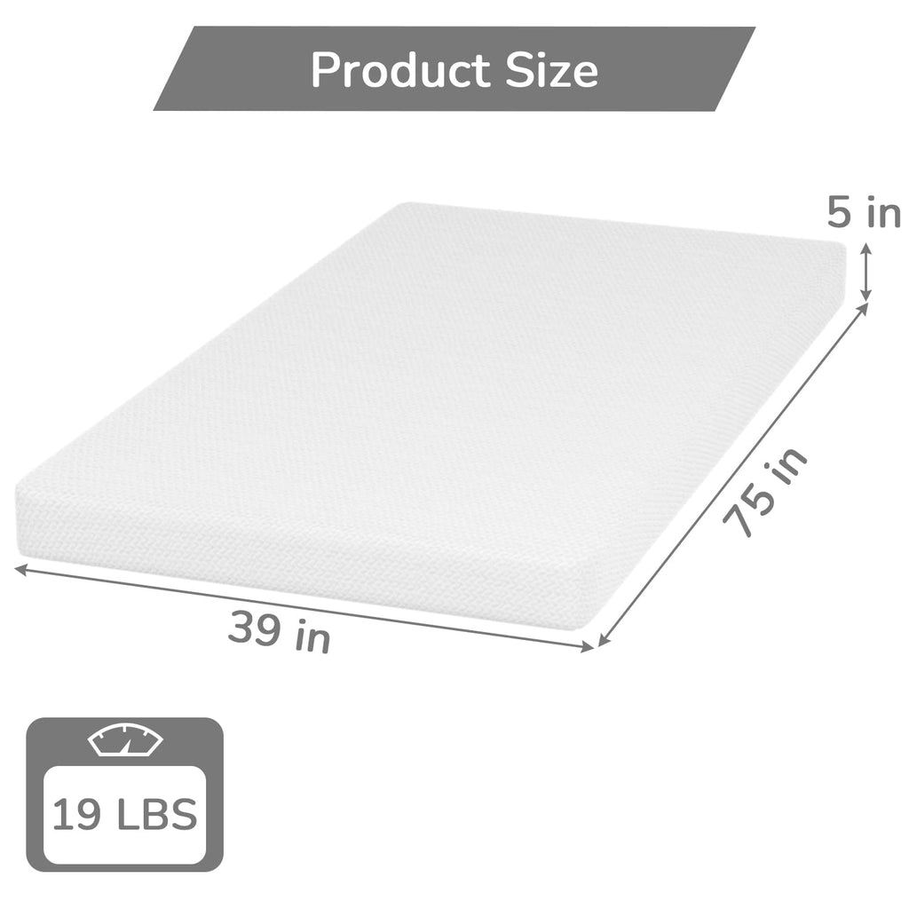5 Inch Twin Mattress Green Tea Gel Memory Foam A127771