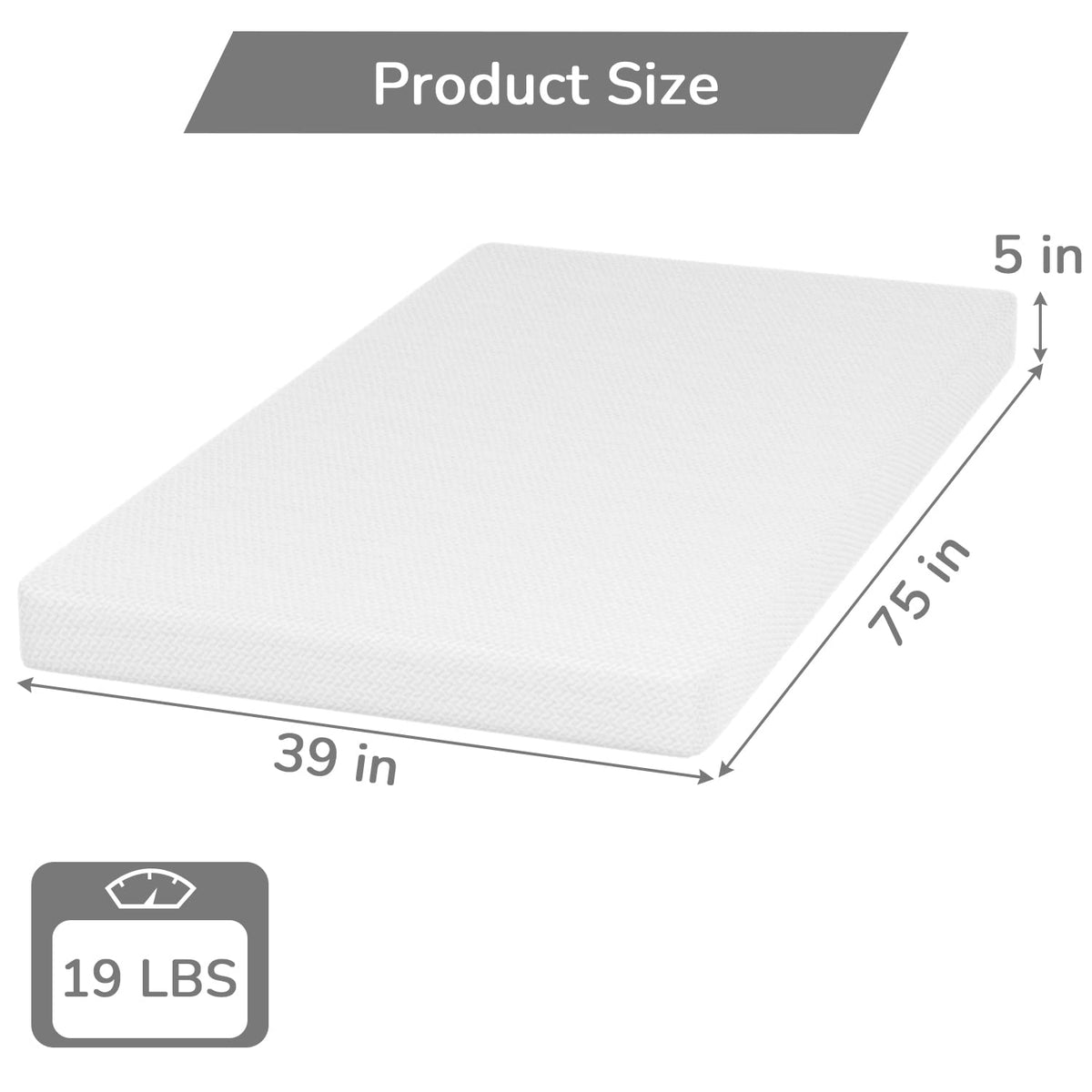 5 Inch Twin Mattress Green Tea Gel Memory Foam A127771