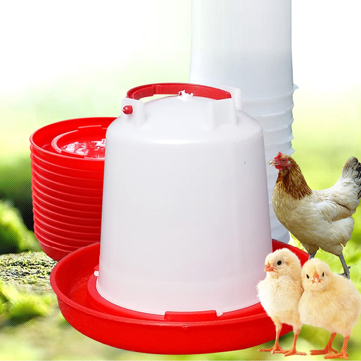 4 Pack 1 L Plastic Poultry Waterer A483591
