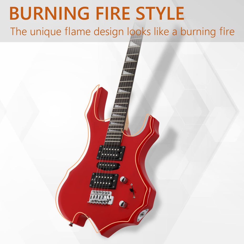 Red Electric Guitar Kit with Amplifier H1702