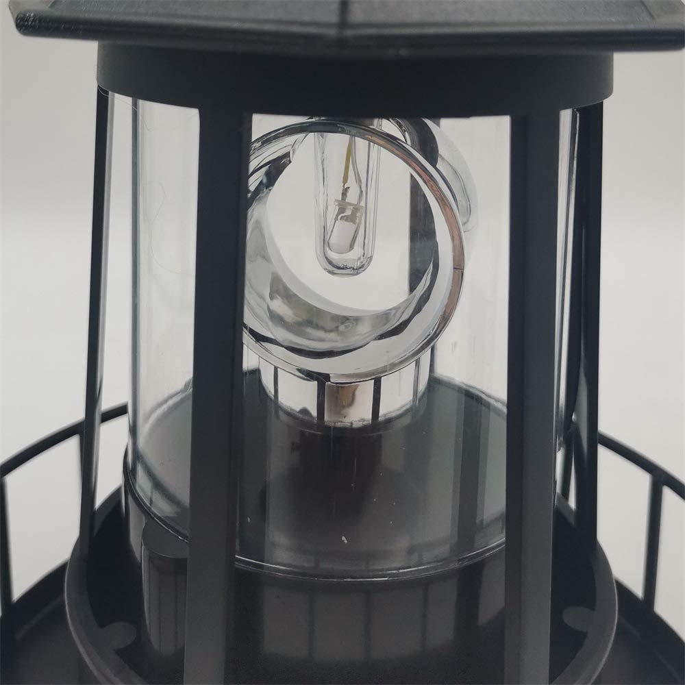 Black Waterproof Solar Outdoor Hanging Lighthouse Lamp U521581