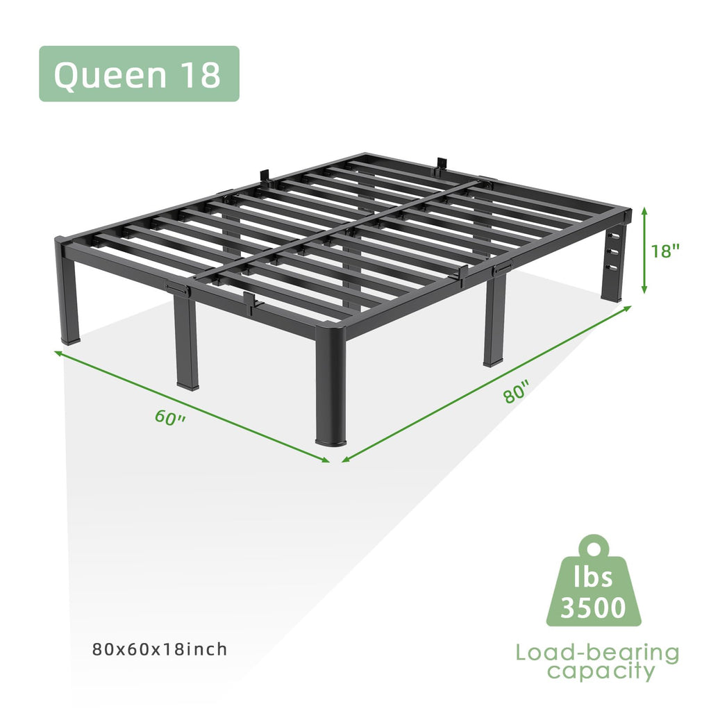 Queen Size 18 Inch Metal Platform Bed Frame L415812