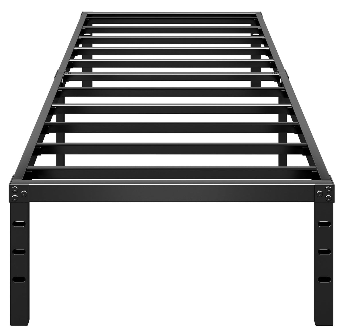 14 Inch Tall Black Metal Platform Twin Size Bed Frame R41216