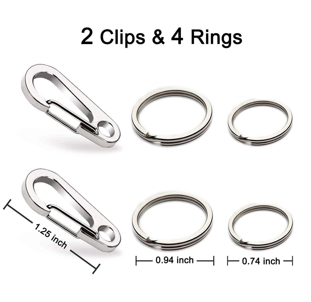 2 Pack Stainless Steel Dog Tag Clips I81590