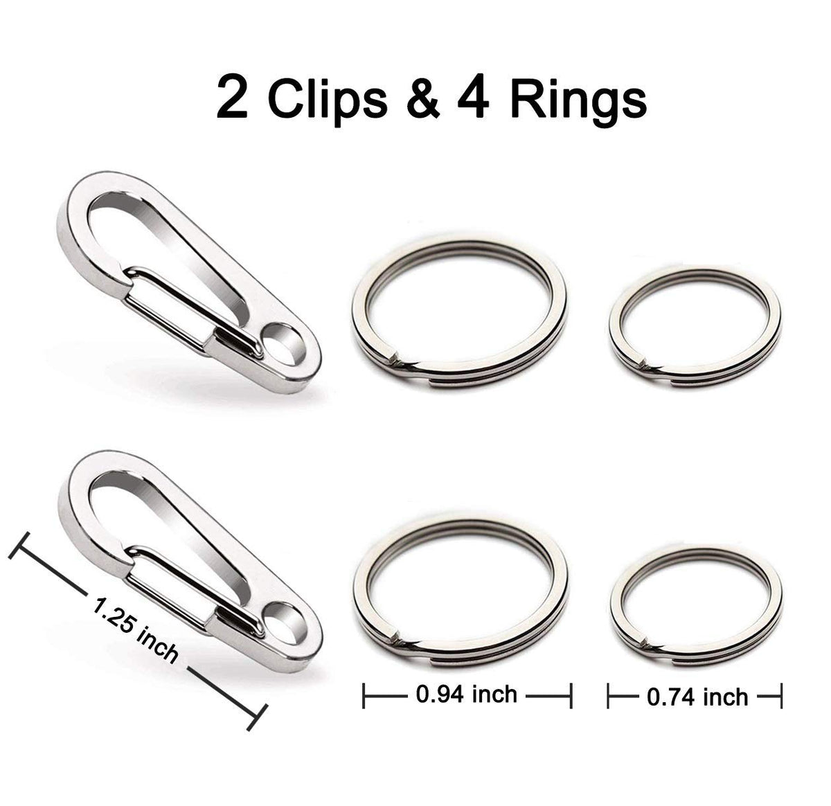 2 Pack Stainless Steel Dog Tag Clips I81590