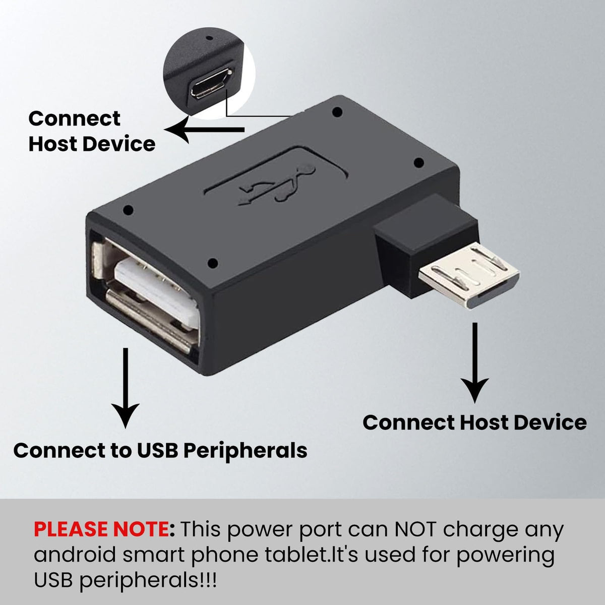 3 Pack Micro USB to USB OTG Cable Adapter Y42792