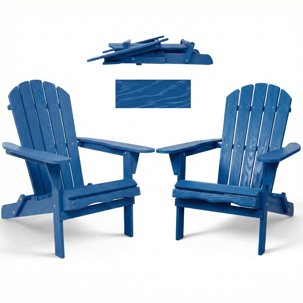 Folding Solid Cedar Wood Adirondack Chair S625