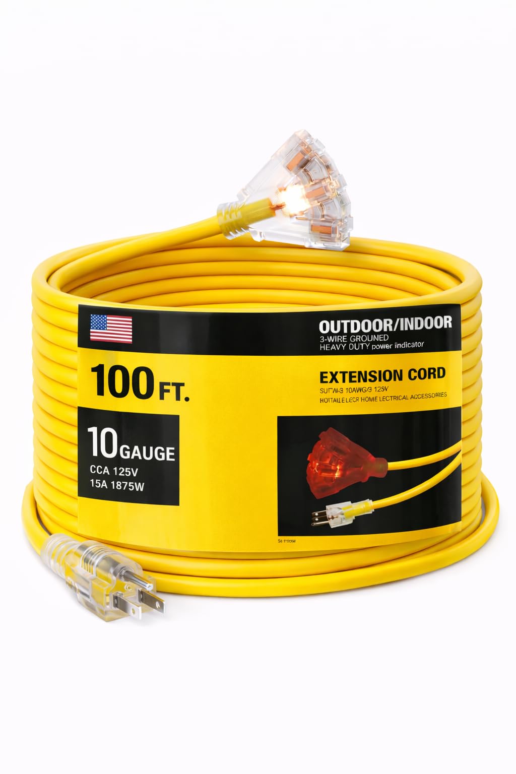 100 ft 10/3 Heavy Duty SJTW Outdoor Extension Cord N548383
