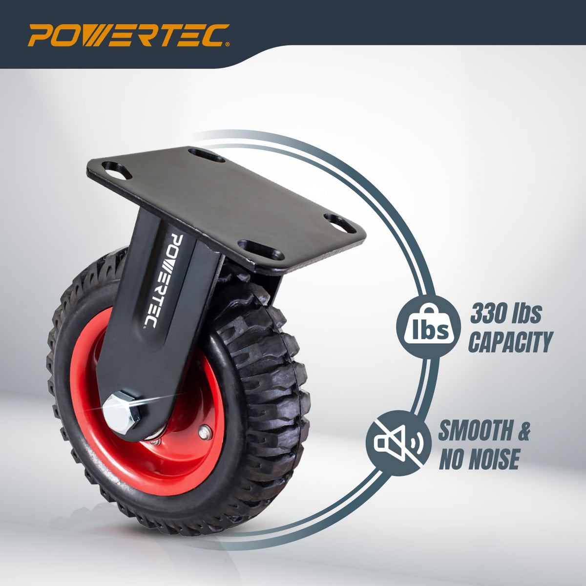 6 Inch Caster Wheels Set of 4 Heavy Duty Rubber D920