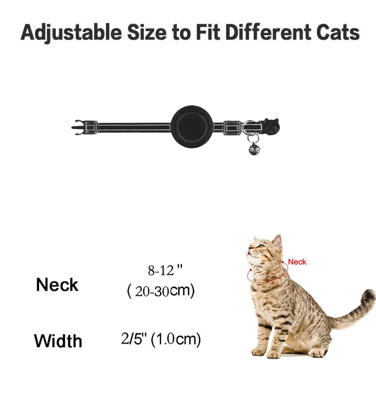 Breakaway Cat Collar with Airtag Holder L6101