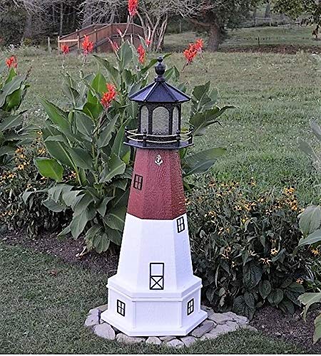 Solar-Powered LED Lighthouse with Base Q184