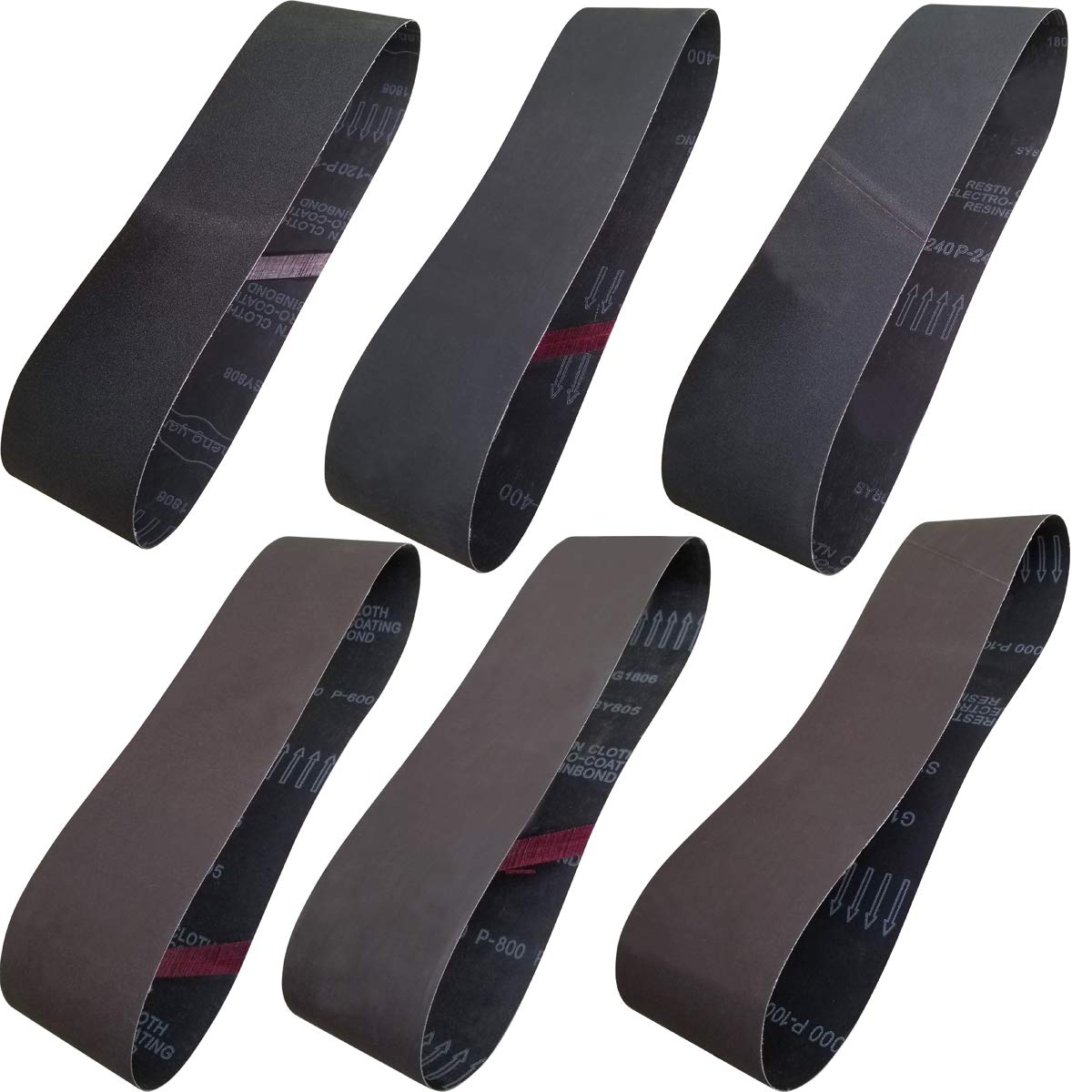 4 x 36 Inch Silicon Carbide Sanding Belts 6 Pack E302886