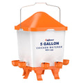 5 Gallons Chicken Waterer Bucket with Cups and Adjustable Legs C12668