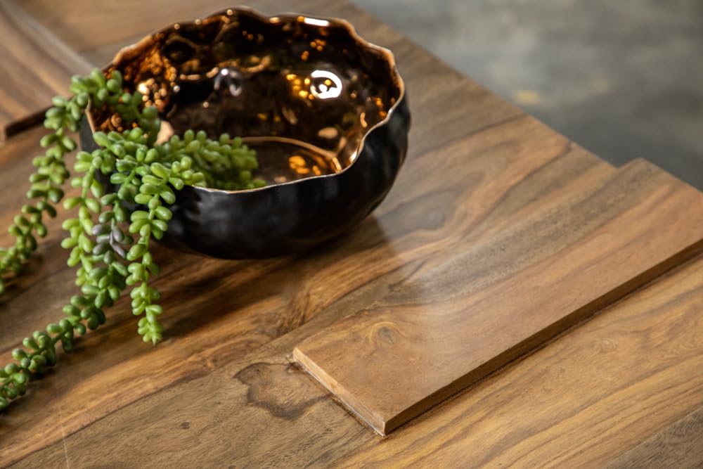 Sheesham Wood Square Coffee Table with Wooden Legs Q83687