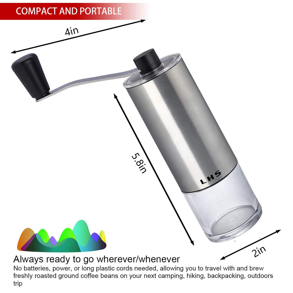 Coffee Grinder Stainless Steel Ceramic Conical Burr P96359