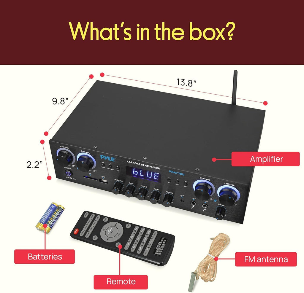 4 Channel 800 Watt Bluetooth Stereo Receiver T747548