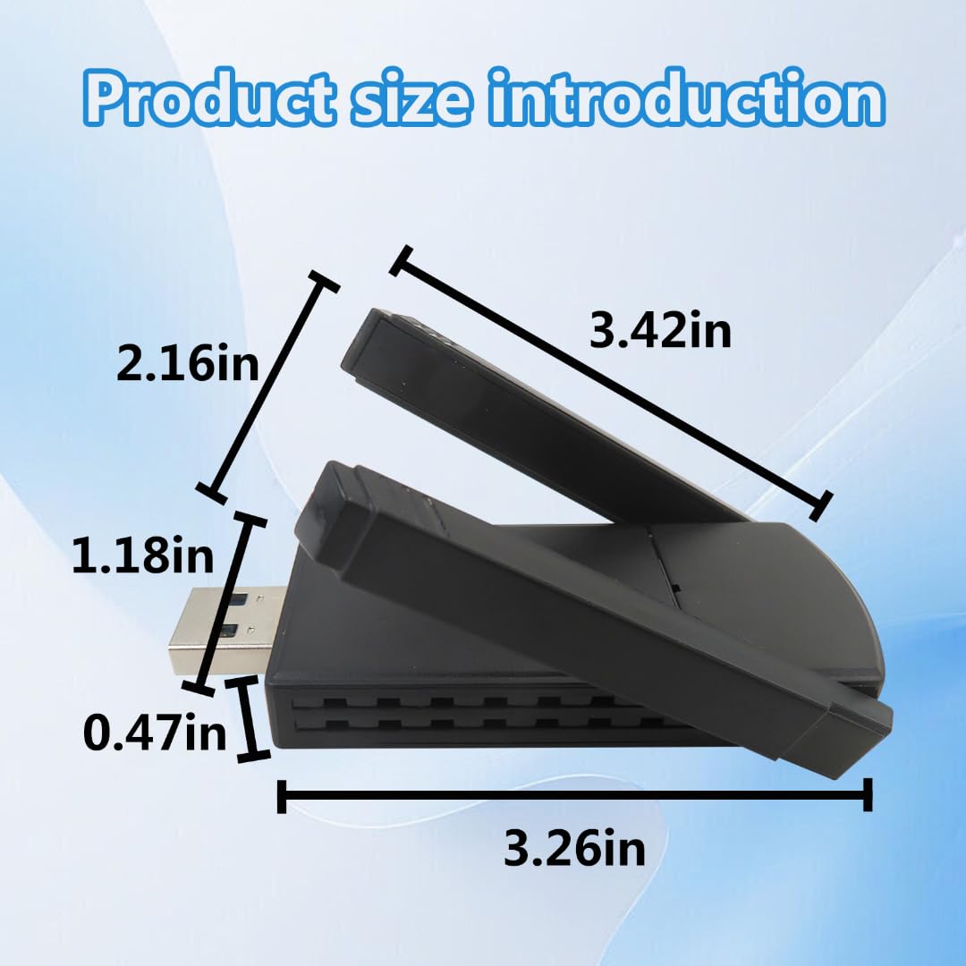 Wireless USB Adapter 1300Mbps Dual Antennas 5G/2.4G WiFi Adapter A831