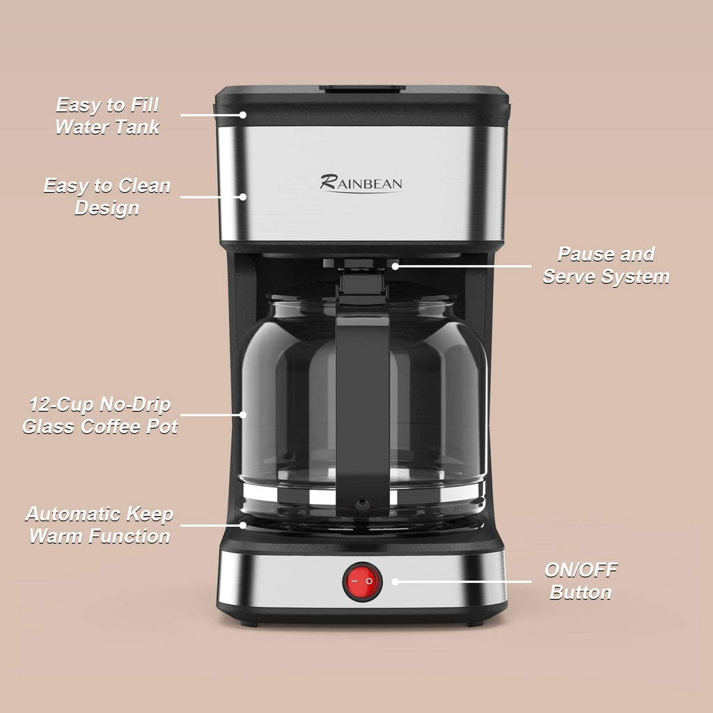 12-Cup Drip Coffee Maker with Glass Carafe C320313