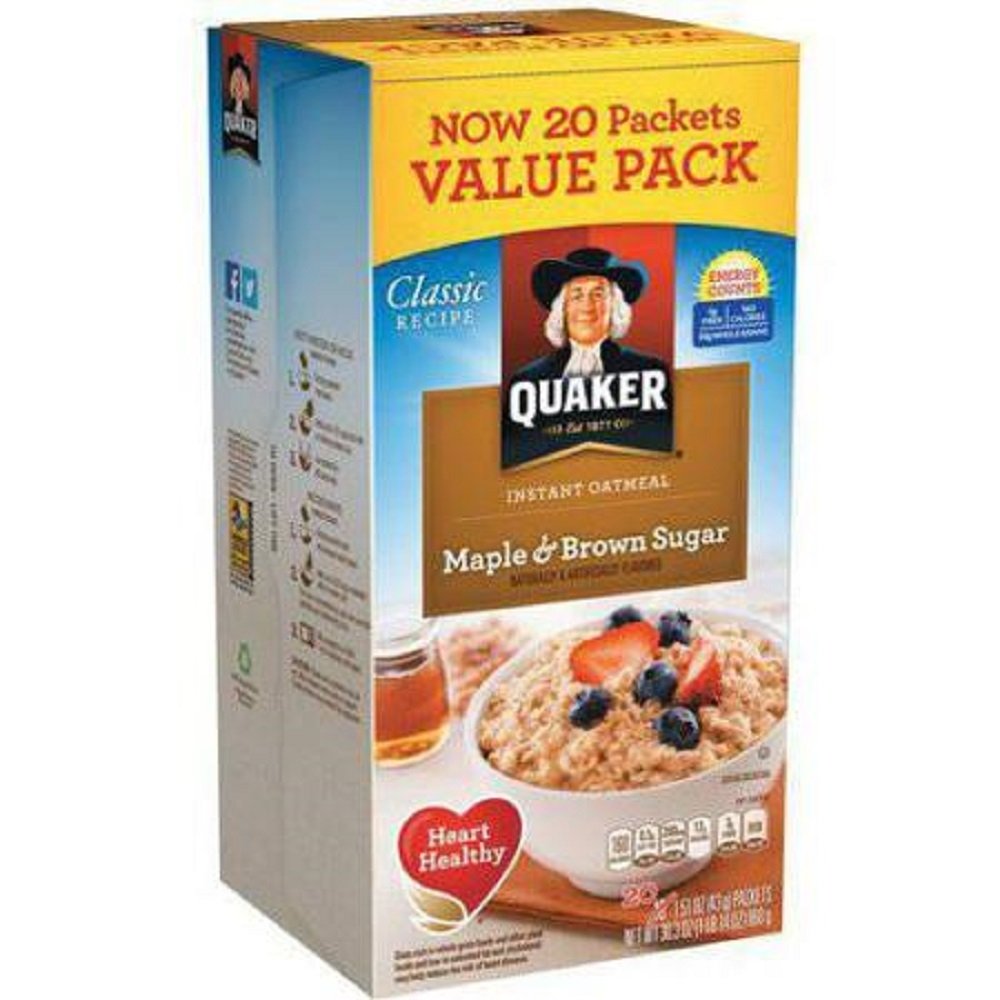 Maple Brown Sugar Instant Oatmeal Hot Cereal, 30.3 Oz V45156