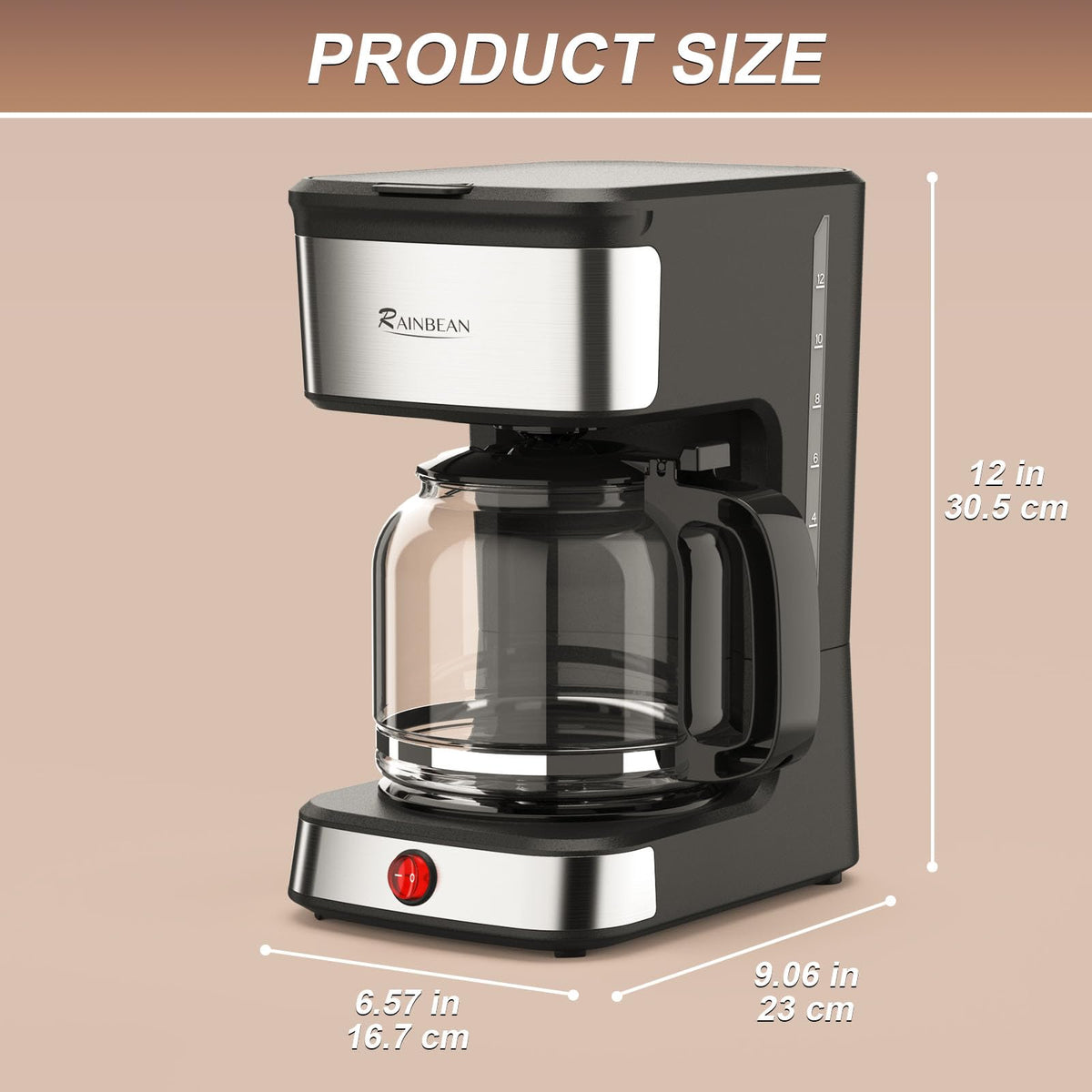12-Cup Drip Coffee Maker with Glass Carafe C320313