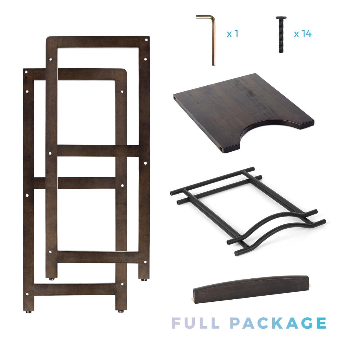 5 Gallon Water Jug Holder with Top Shelves, 3-Tiers Solid Wood Water Dispenser Stand Y76072