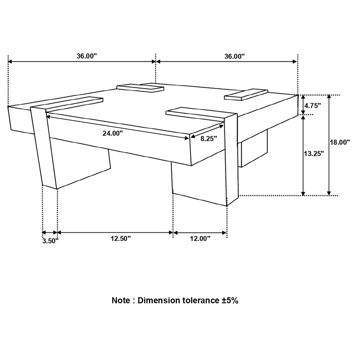 Sheesham Wood Square Coffee Table with Wooden Legs Q83687