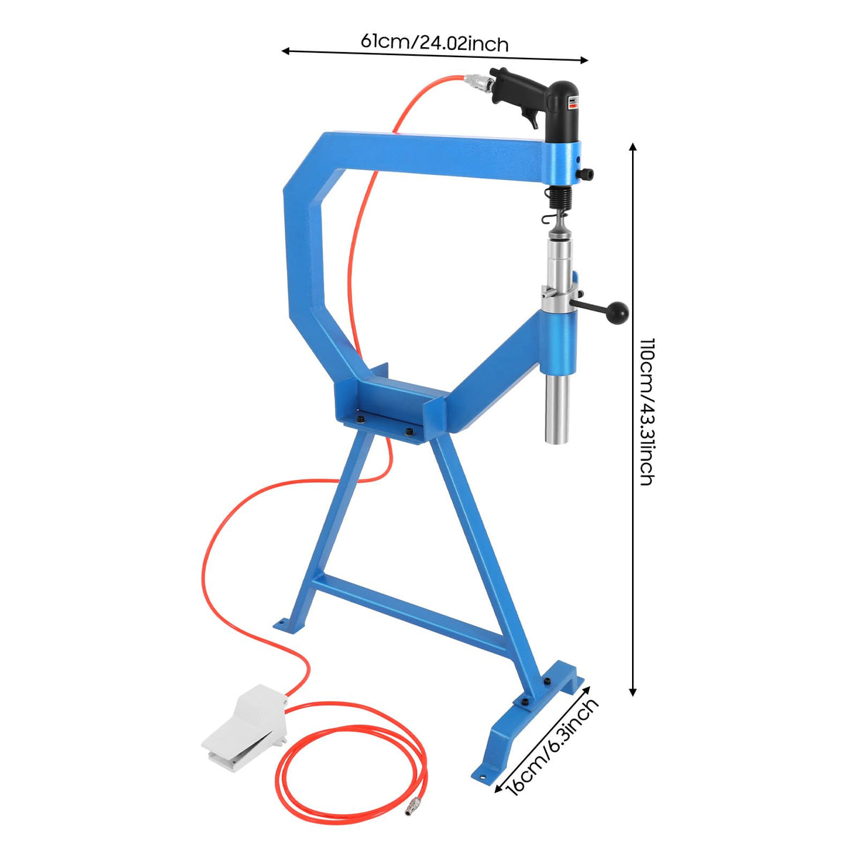 Pneumatic Planishing Hammer with Anvil Dies and Pedal E85772