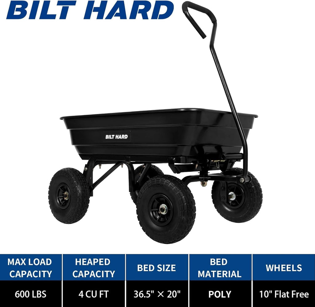 Poly Garden Dump Cart 600 lbs 4 Cu Ft S20894