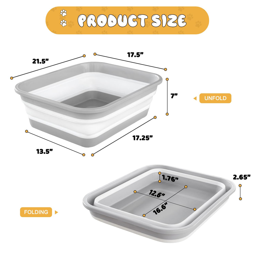 Collapsible Open Cat Litter Box M623