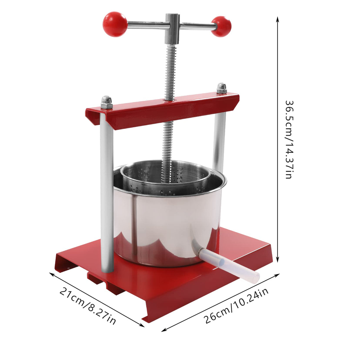 1.6 Gal Stainless Steel Manual Fruit Wine Press S767269
