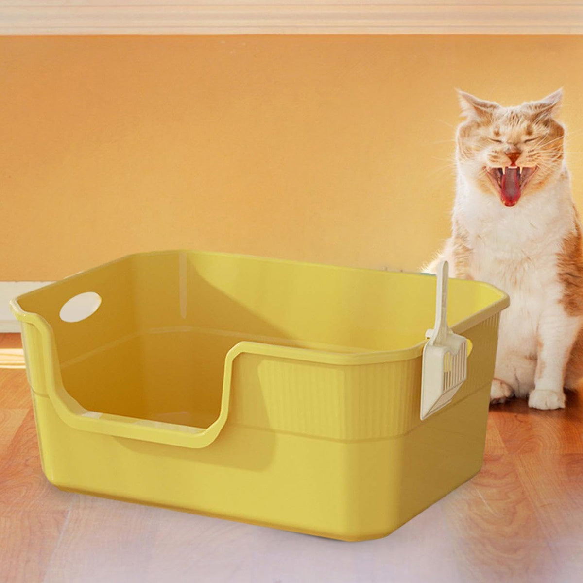 Open Top Cat Litter Tray with High Sides PP F7528