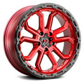 20x9 5x5 Red Wheel Rim U2788