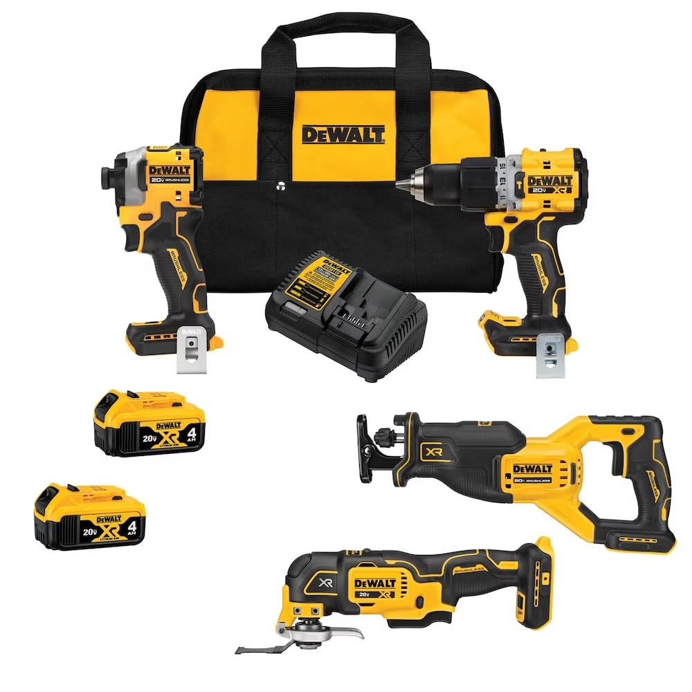 20V MAX Lithium-Ion Cordless Brushless 4 Tool Combo Kit P376841