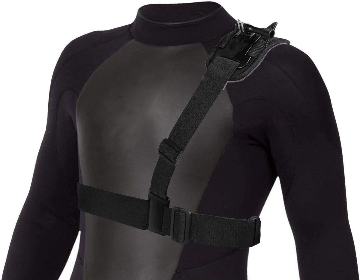 Adjustable Elastic Shoulder Strap Harness Black Gold K1352