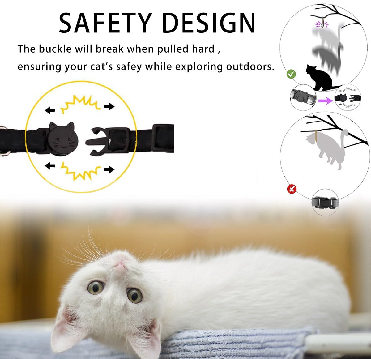 Breakaway Cat Collar with Airtag Holder L6101
