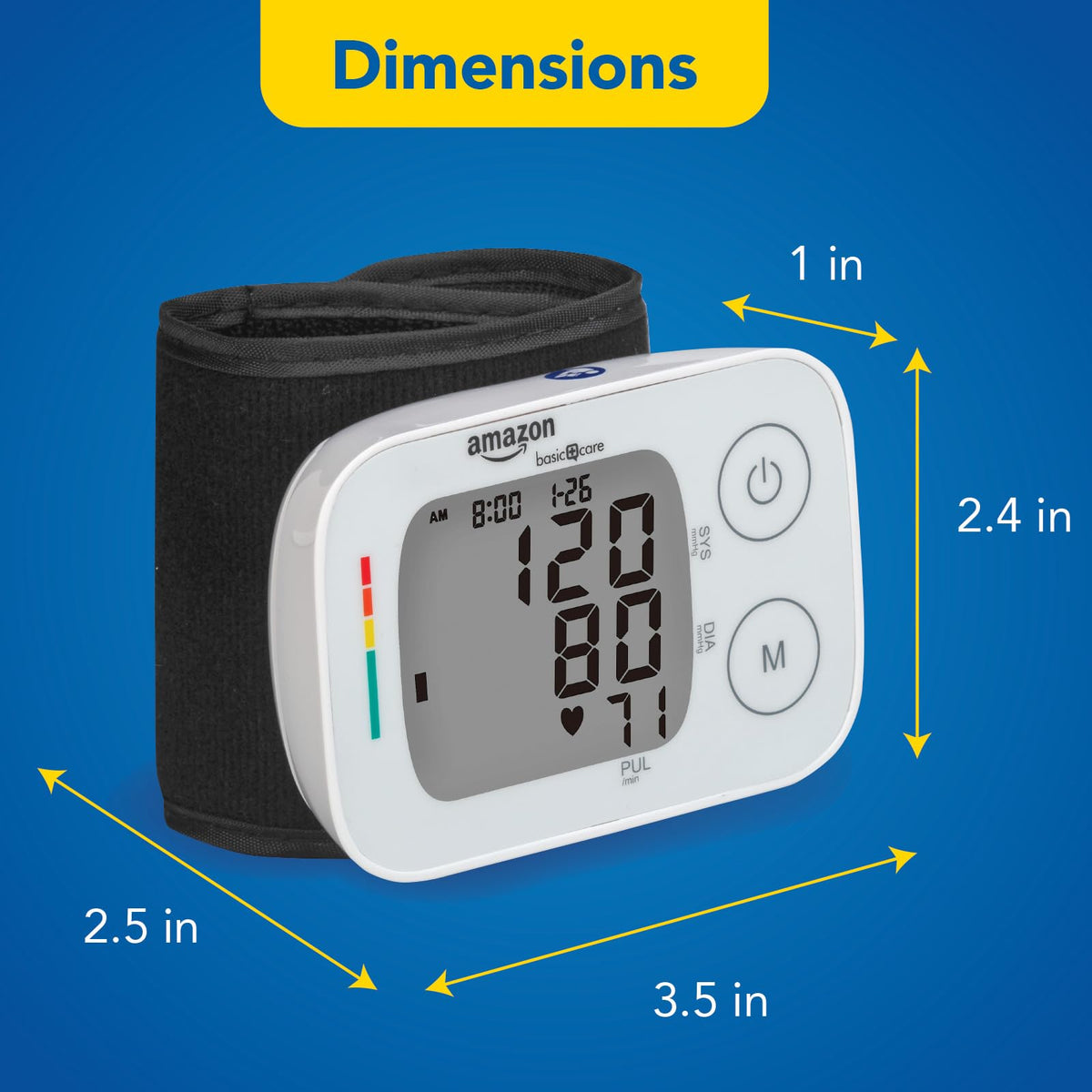 Wrist Blood Pressure Monitor with Large Display C503