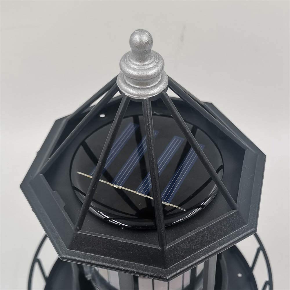 Black Waterproof Solar Outdoor Hanging Lighthouse Lamp U521581